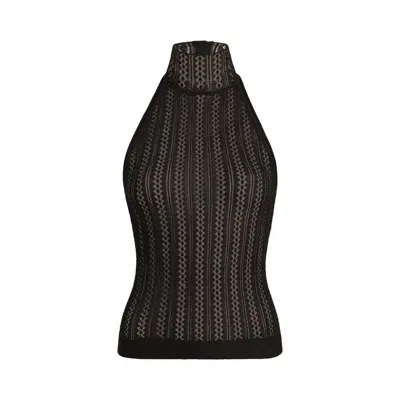 Pre-owned Khaite Benedetta Top 'black'