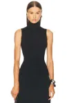 Khaite Benita Ribbed-knit Turtleneck Top In Black