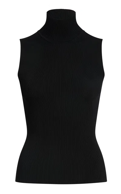 KHAITE BENITA RIBBED-KNIT TURTLENECK TOP