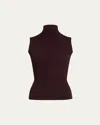 Khaite Benita Ribbed-knit Turtleneck Top