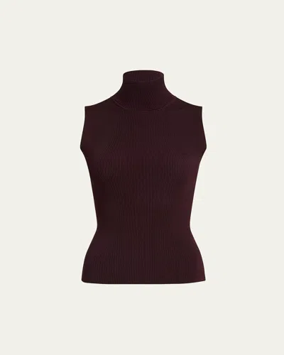 KHAITE BENITA TURTLENECK RIB TANK TOP