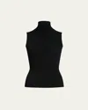 Khaite Benita Ribbed-knit Turtleneck Top