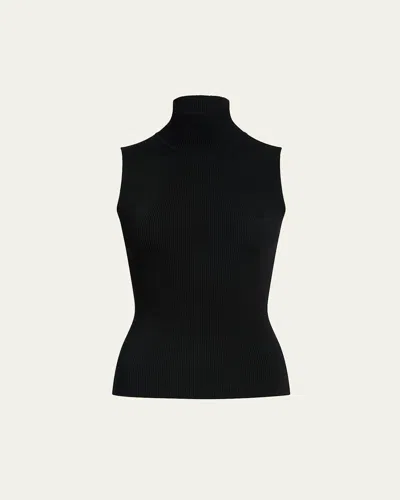 KHAITE BENITA TURTLENECK RIB TANK TOP