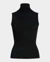 Khaite Benita Ribbed-knit Turtleneck Top