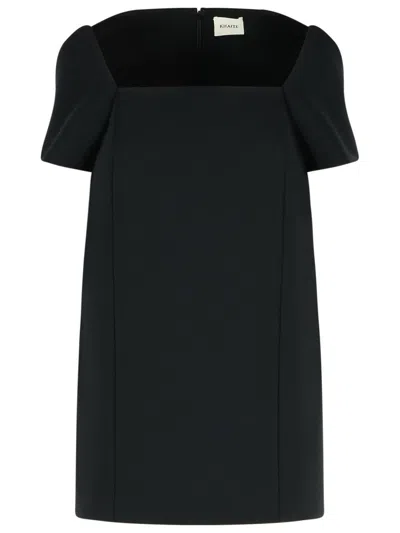 KHAITE KHAITE BENJI' BLACK POLYESTER BLEND DRESS