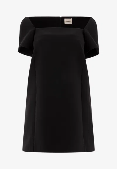 KHAITE BENJI SQUARE-NECK MINI DRESS