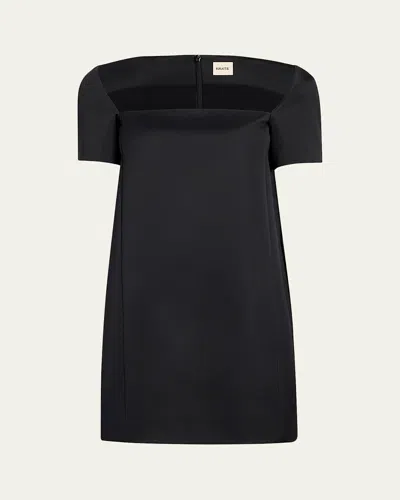 ワンピース KHAITE Women Short Skirts 54774092 W4092200 Black Jett Skirt in Black – KHAITE
