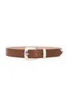 Khaite Benny 30mm Belt In Dark Tan