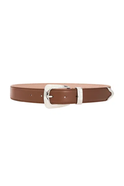 Khaite Benny 30mm Belt In Dark Tan