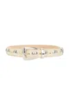 Khaite Benny 30mm Stud Belt In Dark Ivory