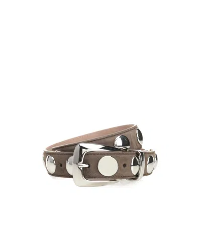 KHAITE KHAITE BENNY STUD EMBELLISHED BUCKLED BELT