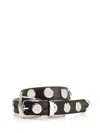 Khaite The Benny Studded Leather Belt In Black
