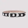 Khaite Benny Studded Suede Belt In Black