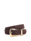 Khaite Benny Suede Belt In Brown