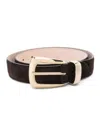 Khaite Suede Belt In Brown