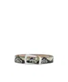 Khaite Benny Belt In Python Embossed In Multicolor