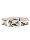 Khaite Benny Snakeskin-effect Belt In Neutrals