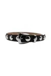 Khaite Benny Belt Whit Silver Stud Bucke In Multi