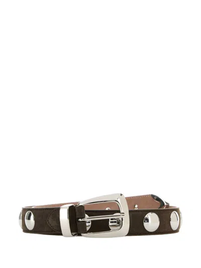 Khaite Benny Belt With Studs - Silver Buckle (30 Mm)