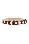 Khaite Benny Belt With Studs In Coffee