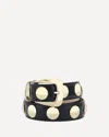 Khaite Benny Studded Leather Belt In Black