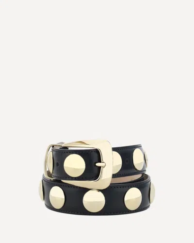 Khaite Benny Leather Belt In Black