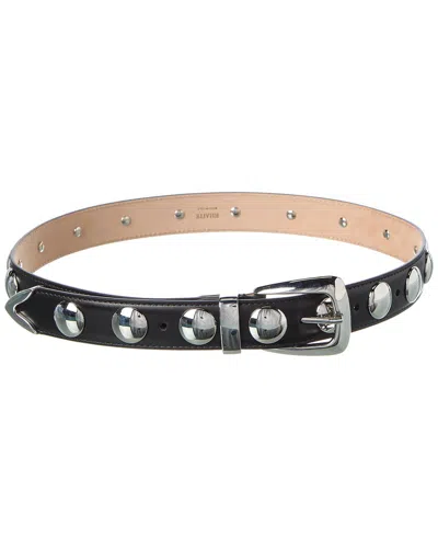 Khaite Benny Leather Belt In Black