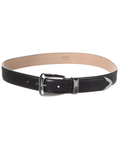 Khaite Benny Leather Belt In Black