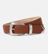 Khaite Benny Leather Belt In Brown