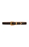 Khaite Benny Leather Belt In Brown