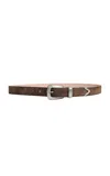 Khaite The Benny Leather Belt In Brown