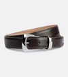 Khaite 3cm Benny Leather Belt In Brown