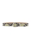 Khaite Benny Python-embossed Leather Belt In Animal