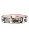 Khaite Benny Snakeskin-effect Belt In Neutrals