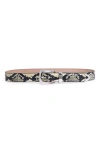 Khaite Benny Snakeskin Embossed Leather Belt