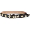 Khaite Benny Leather Belt In Black 200