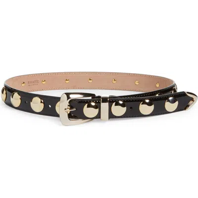 Khaite Women's Benny Studded Leather Belt In Black