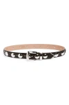 Khaite Benny Stud Patent Leather Belt