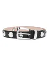 Khaite Studded Leather Belt In Black