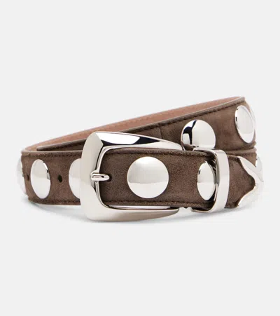 Khaite Benny Studded Leather Belt