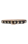Khaite Benny Studded Leather Belt In Black