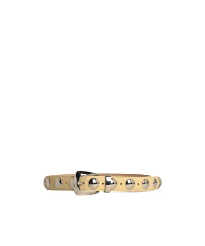 Khaite Benny Embellished Buckled Belt In White