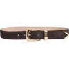 Khaite Benny Suede Belt In Brown