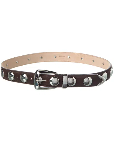 Khaite Benny Suede Belt In Black