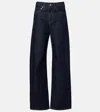 Khaite Benson High-rise Wide-leg Jeans In Blue
