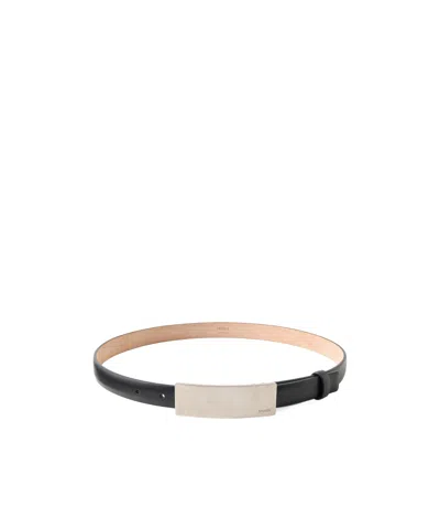 Khaite Berlin Leather Belt In Black