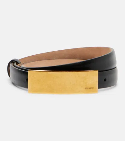Khaite Berlin Leather Belt In Black