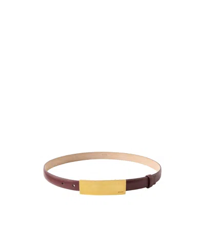 Khaite Berlin Leather Belt In Brown
