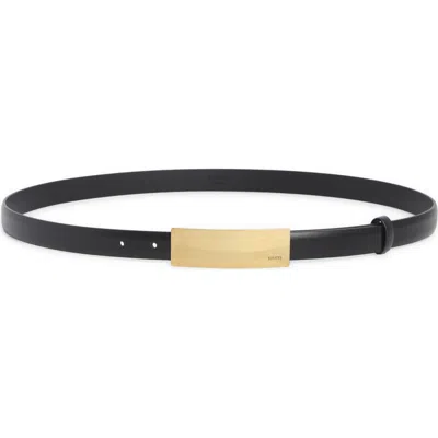 Khaite Berlin Leather Belt In Gold