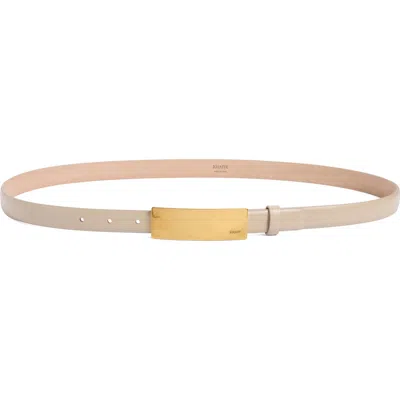 Khaite Berlin Leather Belt In Neutral